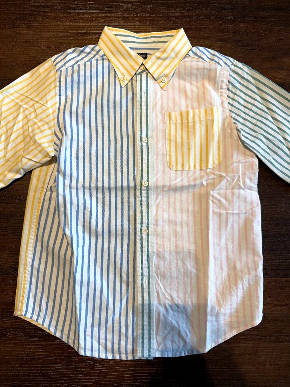 Rowing Blazers x Target Kids M 8 Fun Stripe Colorblock Button Down Oxford Shirt